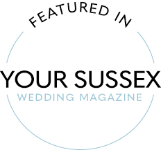 Logo featuring "Featured in Your Sussex Wedding Magazine."